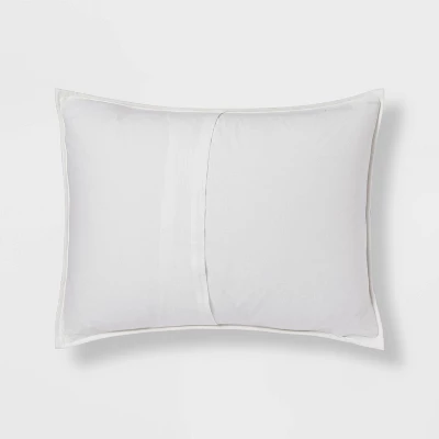 Embroidered Grid Sham Blue - Threshold 5 Embroidered Grid Sham Blue - Threshold - Image 3