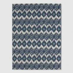 Ikat Outdoor Rug Blue - Threshold™ -Threshold GUEST 02d8b5bb 8882 41a0 9196 6e979d4f2286