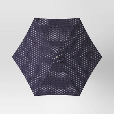 9'x9' Arete Market Patio Umbrella Navy - Threshold™ 5 9'x9' Arete Market Patio Umbrella Navy - Threshold™ - Image 3