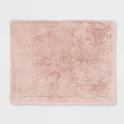 Long Faux Fur Throw Blanket Blush - Threshold™ 4 Long Faux Fur Throw Blanket Blush - Threshold™ - Image 2