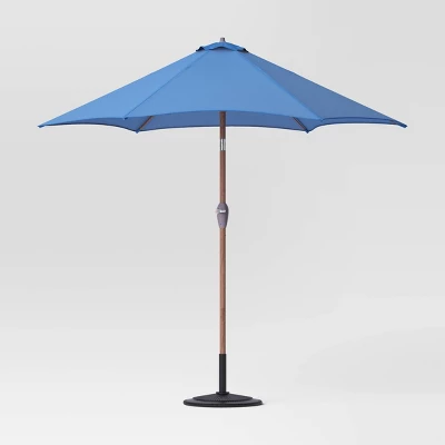 9'x9' Market Patio Umbrella - Light Wood Pole - Threshold™ 18 9'x9' Market Patio Umbrella - Light Wood Pole - Threshold™ - Image 16