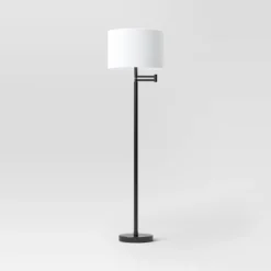 Metal Column Swing Arm Floor Lamp Black/White - Threshold™ 9 Metal Column Swing Arm Floor Lamp Black/White - Threshold™ -Threshold GUEST 0b572553 9e4a 4352 9d32 63a09bdeccc9