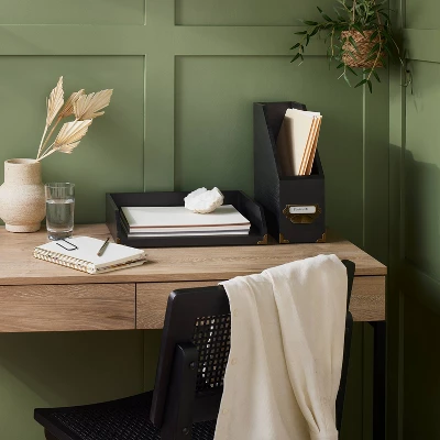 Wood Magazine File Black - Threshold™ 3 Wood Magazine File Black - Threshold™