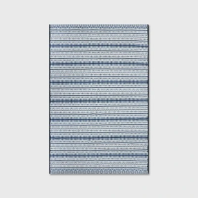 Pattern Stripe Outdoor Rug Blue - Threshold 12 Pattern Stripe Outdoor Rug Blue - Threshold - Image 10