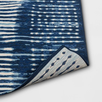 7' X 10' Outdoor Rug Indigo Dye - Threshold™ 4 7' X 10' Outdoor Rug Indigo Dye - Threshold™ - Image 2