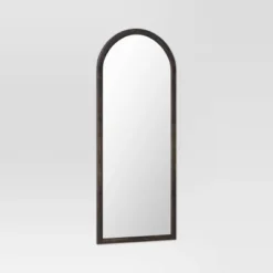 30" X 74" Bullnose Floor Mirror Black - Threshold™ -Threshold GUEST 2165c1ca c1a9 4c48 8152 8bff8022343c