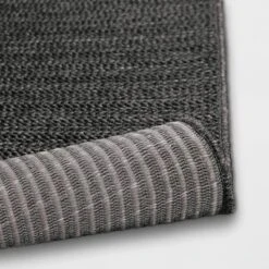7'x10' Oversized Stripe Outdoor Rug Charcoal Gray - Threshold™ -Threshold GUEST 21abd3e1 a24e 4f6f 9e44 e5faf3fd3e98