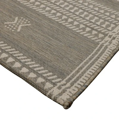Six Diamond Outdoor Rug Linen - Threshold™ 5 Six Diamond Outdoor Rug Linen - Threshold™ - Image 3