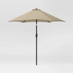 9'x9' Market Patio Umbrella - Black Pole - Threshold™ -Threshold GUEST 26376d4f 0c79 4670 8138 0cf481a01677