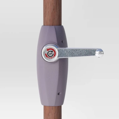 9'x9' Market Patio Umbrella - Light Wood Pole - Threshold™ 6 9'x9' Market Patio Umbrella - Light Wood Pole - Threshold™ - Image 4