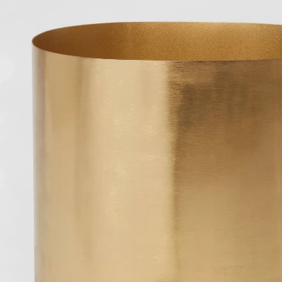 Brushed Brass Waste Can Gold - Threshold™ 4 Brushed Brass Waste Can Gold - Threshold™ - Image 2