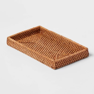 Rattan Tray Light Brown - Threshold™ 4 Rattan Tray Light Brown - Threshold™ - Image 2