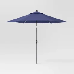9'x9' Market Solar Patio Umbrella - Black Pole - Threshold™ -Threshold GUEST 32b05271 3989 44d4 89e6 f7888005452b