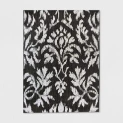 Garden Ikat Outdoor Rug Black - Threshold™ -Threshold GUEST 33938ad3 89b8 489f a7cd 663319b8f080