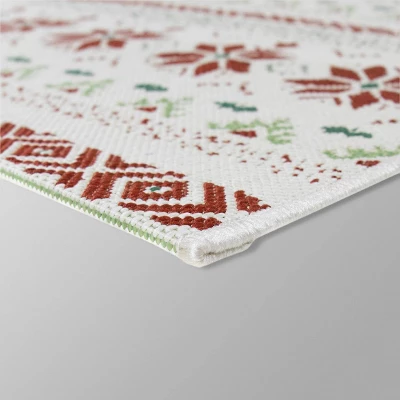 7' X 10' Fair Isle Outdoor Rug Red - Threshold™ 3 7' X 10' Fair Isle Outdoor Rug Red - Threshold™