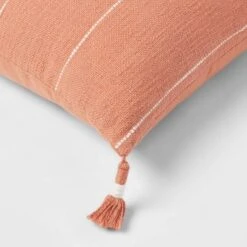 Square Textured Stripe Tassel Decorative Throw Pillow Terracotta - Threshold™ 7 Square Textured Stripe Tassel Decorative Throw Pillow Terracotta - Threshold™ -Threshold GUEST 45dd3d45 48be 493e bfee 5515f908a05d