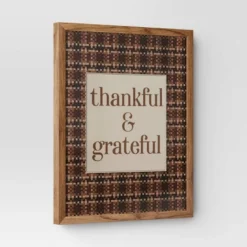 16" X 20" Thankful & Grateful Framed Under Plexi - Threshold™ -Threshold GUEST 46d834d7 16df 46e9 9ba1 13af890ffaf5