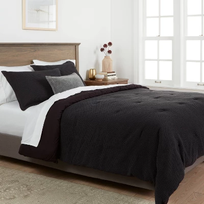 Washed Waffle Weave Comforter & Pillow Sham Set - Threshold 3 Washed Waffle Weave Comforter & Pillow Sham Set - Threshold