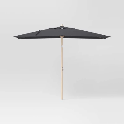 10'x6' Rectangular Market Patio Umbrella - Light Wood Pole - Threshold™ 11 10'x6' Rectangular Market Patio Umbrella - Light Wood Pole - Threshold™ - Image 9