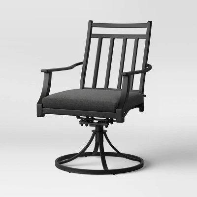 Fairmont 2pk Metal Patio Swivel Rocking Dining Chair - Threshold 5 Fairmont 2pk Metal Patio Swivel Rocking Dining Chair - Threshold - Image 3