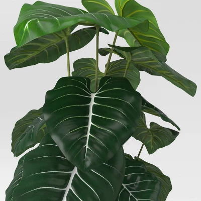 Artificial Dasheen Leaf In Basket - Threshold™ 4 Artificial Dasheen Leaf In Basket - Threshold™ - Image 2