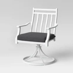 2pc Fairmont Metal Rocking Outdoor Patio Dining Chairs Swivel Chairs Charcoal - Threshold™