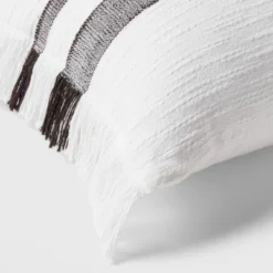 Lumbar Modern Woven Plaid Decorative Throw Pillow Black/Off-White - Threshold™ 7 Lumbar Modern Woven Plaid Decorative Throw Pillow Black/Off-White - Threshold™ -Threshold GUEST 4e9cc29e 530f 48d5 995b 36907b68974d