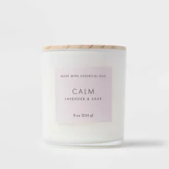 Wood Lidded Glass Wellness Calm Candle - Threshold™ 9 Wood Lidded Glass Wellness Calm Candle - Threshold™ -Threshold GUEST 518451c6 213f 4303 ad48 fec583907229