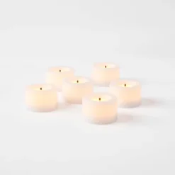 6pk LED Tealight Flameless Black Wick Candles White - Threshold™ 5 6pk LED Tealight Flameless Black Wick Candles White - Threshold™ -Threshold GUEST 51f6115b 1a99 4a29 b07d 3b0a770c9a4c