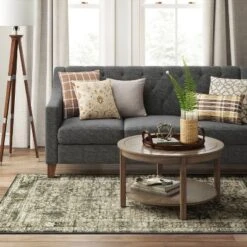 Floral Woven Area Rug Gray - Threshold™ -Threshold GUEST 5632b8eb 540c 485d 9585 73777c111bb4