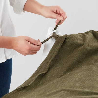 Space Dyed Cotton Linen Duvet Cover & Sham Set - Threshold™ 6 Space Dyed Cotton Linen Duvet Cover & Sham Set - Threshold™ - Image 4