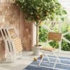 Bryant 4pk Faux Wood Folding Patio Bistro Chairs - White/Light Wood - Threshold™ -Threshold GUEST 59d126a3 4569 4d4e 962a 3ead6aec5046