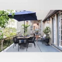 Pattern Stripe Outdoor Rug Blue - Threshold 16 Pattern Stripe Outdoor Rug Blue - Threshold -Threshold GUEST 5c84472d 2247 47de 8262 5740faddfbb9