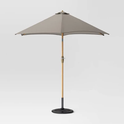 9'x9' Market Patio Umbrella - Light Wood Pole - Threshold™ 21 9'x9' Market Patio Umbrella - Light Wood Pole - Threshold™ - Image 19