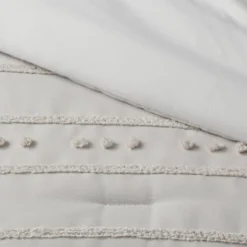 4pc Clipped Stripe Poms Comforter Bedding Set - Threshold™ -Threshold GUEST 6474436f 0746 4a2d 8720 5e4921bc6129