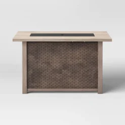 Stamped Steel Wicker Propane Fire Pit Brown - Threshold™ 8 Stamped Steel Wicker Propane Fire Pit Brown - Threshold™ -Threshold GUEST 66cb0e0e ce2d 43d1 afde 6f59d229e500