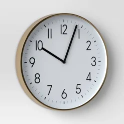 19" Plastic Mirrored Wall Clock Brass - Threshold™ 5 19" Plastic Mirrored Wall Clock Brass - Threshold™ -Threshold GUEST 6c453ff8 75b4 43c5 91cf 5f63dc41a91a