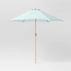 9'x9' Market Patio Umbrella - Light Wood Pole - Threshold™ 28 9'x9' Market Patio Umbrella - Light Wood Pole - Threshold™ -Threshold GUEST 6f6208b7 69b3 4860 8b1c 0efc735fa205