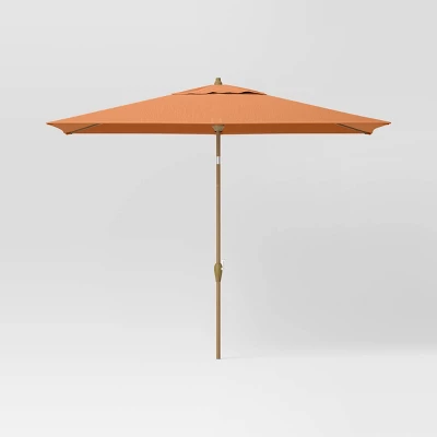 10'x6' Rectangular Market Patio Umbrella - Light Wood Pole - Threshold™ 9 10'x6' Rectangular Market Patio Umbrella - Light Wood Pole - Threshold™ - Image 7