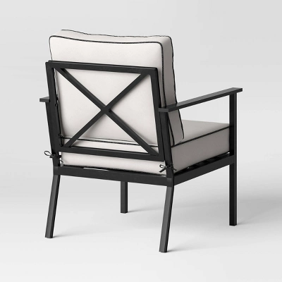 Searsburg 3pc Aluminum Patio Chat Set - Black - Threshold™ 6 Searsburg 3pc Aluminum Patio Chat Set - Black - Threshold™ - Image 4