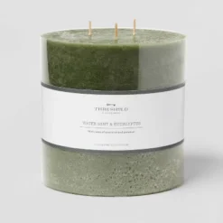 Pillar Candle Water Mint & Eucalyptus Green - Threshold™ 12 Pillar Candle Water Mint & Eucalyptus Green - Threshold™ -Threshold GUEST 758ed7d4 2bd7 4340 8e85 d3cb5afa8c79