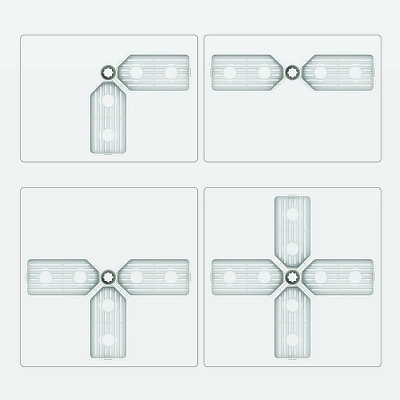 Aluminum Corner Tension Pole Caddy Gray - Threshold™ 6 Aluminum Corner Tension Pole Caddy Gray - Threshold™ - Image 4