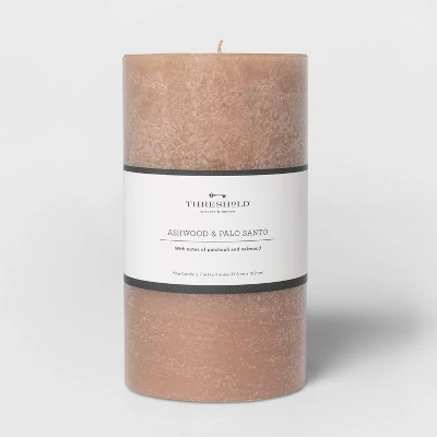 Pillar Ashwood And Palo Santo Candle Tan - Threshold™ 7 Pillar Ashwood And Palo Santo Candle Tan - Threshold™ - Image 5