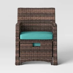 Halsted 5pc Wicker Small Space Patio Furniture Set - Threshold™ -Threshold GUEST 7da52616 f807 45db b6ea bca278143673