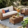 Brookfield Steel Wicker Patio Sofa - Light Brown - Threshold™ -Threshold GUEST 7f3c7231 05db 4c19 9535 cdd8dad40792