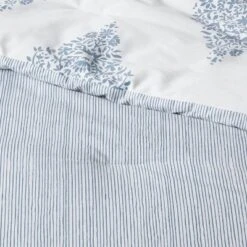 Reversible Medallion Family-Friendly Comforter & Sham Set White/Blue - Threshold™ -Threshold GUEST 8379fc25 7fa6 4813 85c3 f448eb527eae