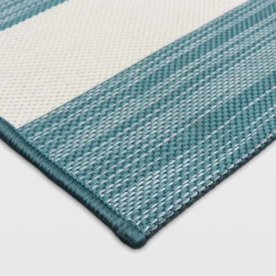 Outdoor Rug Worn Stripe- Threshold 3 Outdoor Rug Worn Stripe- Threshold