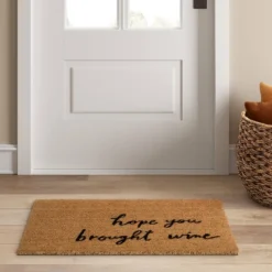 1'6"x2'6" Hope You Brought Wine Coir Doormat Tan/Black - Threshold™ 5 1'6"x2'6" Hope You Brought Wine Coir Doormat Tan/Black - Threshold™ -Threshold GUEST 86afd99d 1e28 4c98 a989 9bfd9b892065