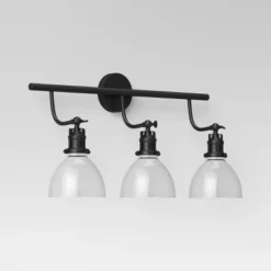 3-Light Industrial Glass Chandelier Matte Black - Threshold™ 8 3-Light Industrial Glass Chandelier Matte Black - Threshold™ -Threshold GUEST 8b477e9e 13f3 4457 9408 199e4130df5e
