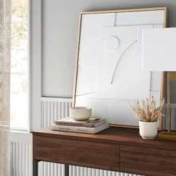 24" X 30" Dimensional II 3D Framed Wall Sculpture With Sand Texture - Threshold™